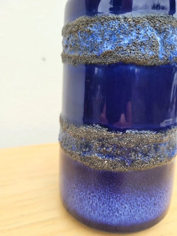 Vase à anse vintage 70s bleu nuit 04