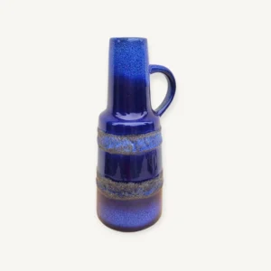 Vase à anse vintage 70s bleu nuit 06