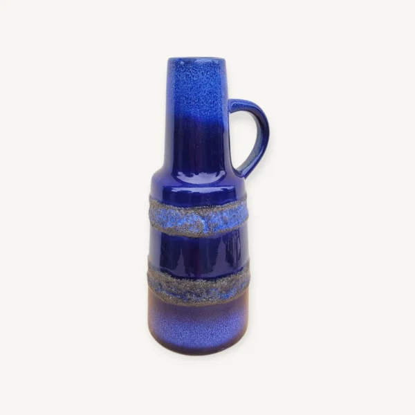 Vase à anse vintage 70s bleu nuit 06