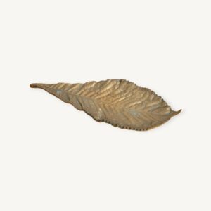 Vide poche forme feuille en bronze 01