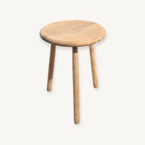 Ancien tabouret bas tripode 01