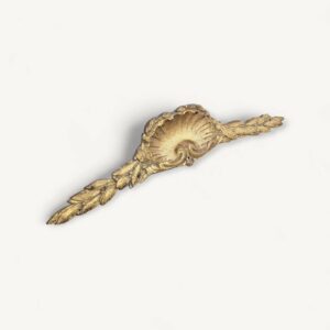 Ornement fronton coquille en bronze doré 01