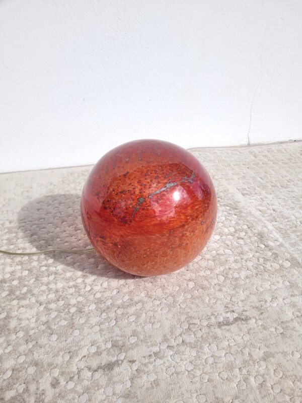 Bruno Evrard lampe boule en verre soufflé 01