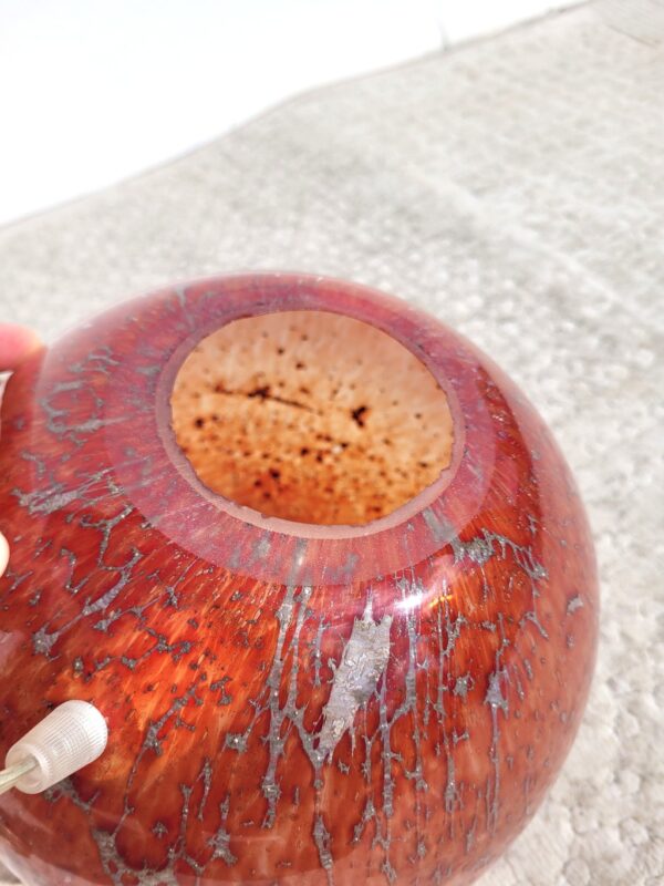 Bruno Evrard lampe boule en verre soufflé 05