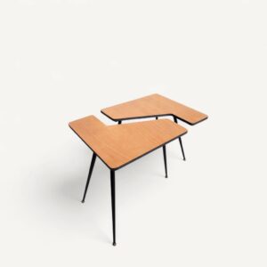 Paire de tables basses années 60 rénovées 01