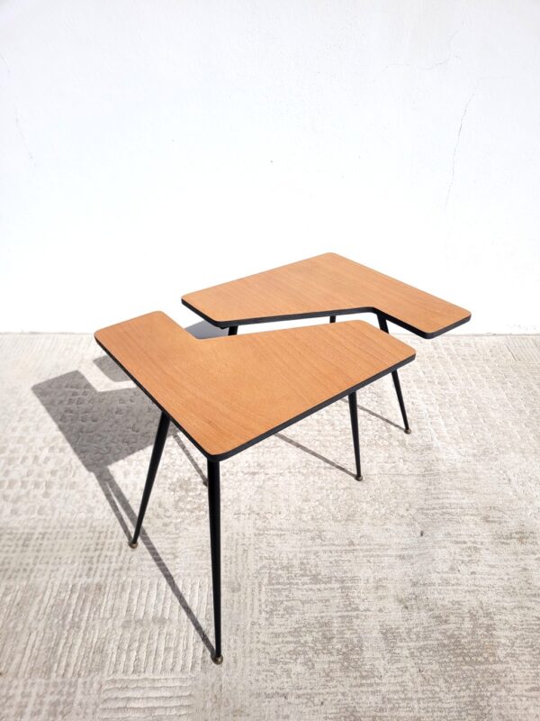 Paire de tables basses années 60 rénovées 02