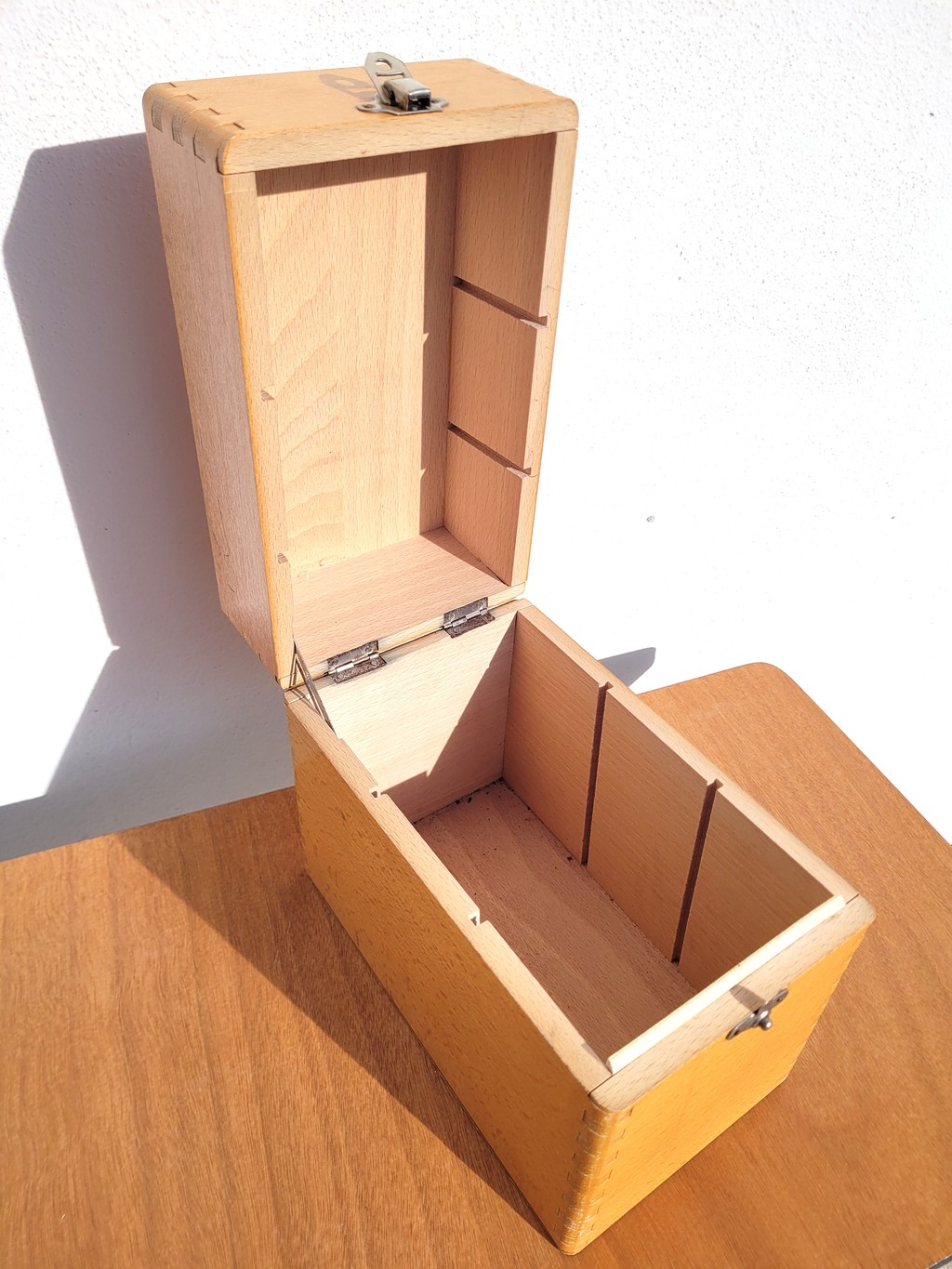 Boîte à fiches hautes en bois de hêtre 05