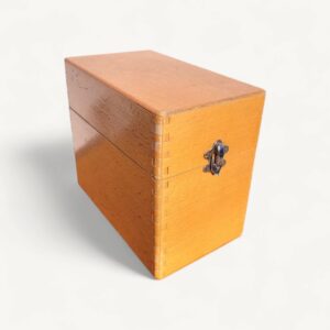 Boîte à fiches hautes en bois de hêtre 06