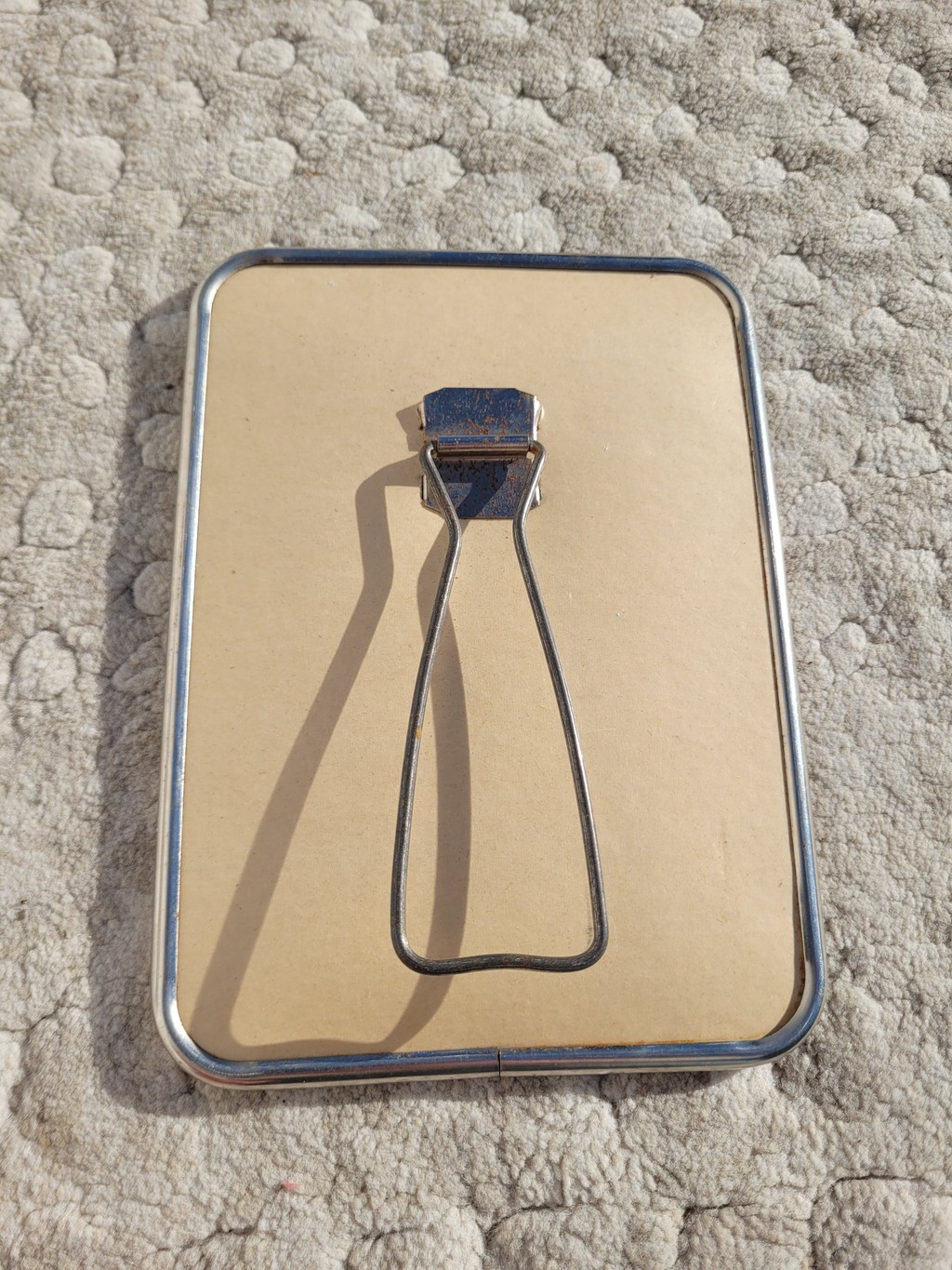 Petit miroir barbier vintage 13x18cm beige 04