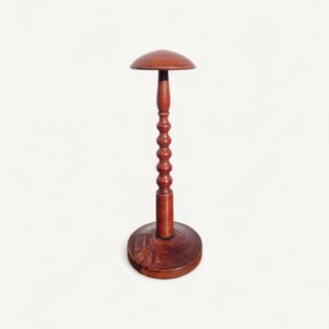 Porte chapeau ancien en bois tourné acajou 06