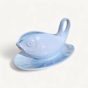 Saucière vintage forme poisson en céramique 06