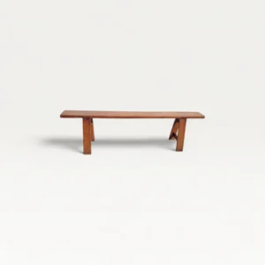 Banc ancien en bois massif 167cm 01