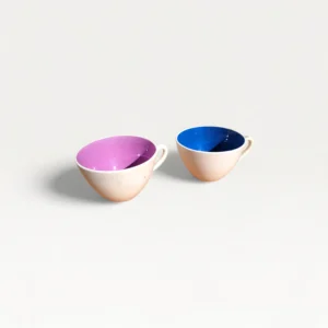 Paire de tasses faïencerie de Gien 1960 01