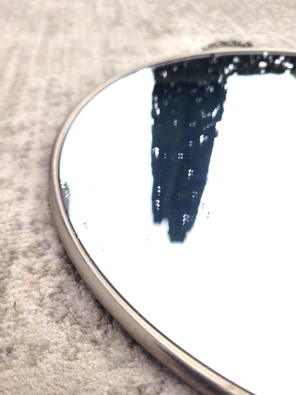 Miroir barbier rond vintage 28cm 03