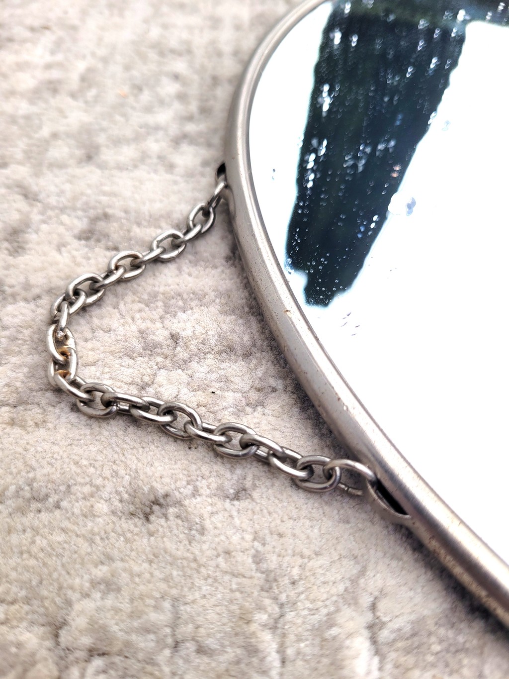 Miroir barbier rond vintage 28cm 04