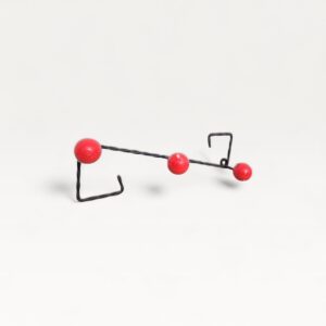 Porte manteaux boules vintage rouge 06
