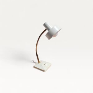 Lampe Aluminor vintage beige & or révisée 06