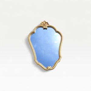 Miroir doré vintage style Louis XV 34 50cm 06