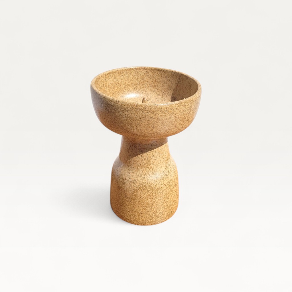 Pique cierge en grès 01