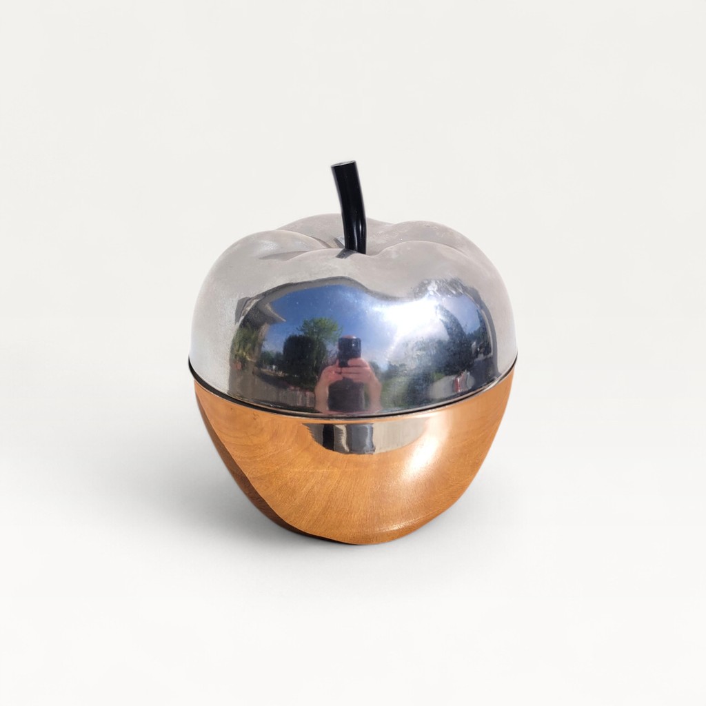 Pomme à glaçons métal chromé vintage 01