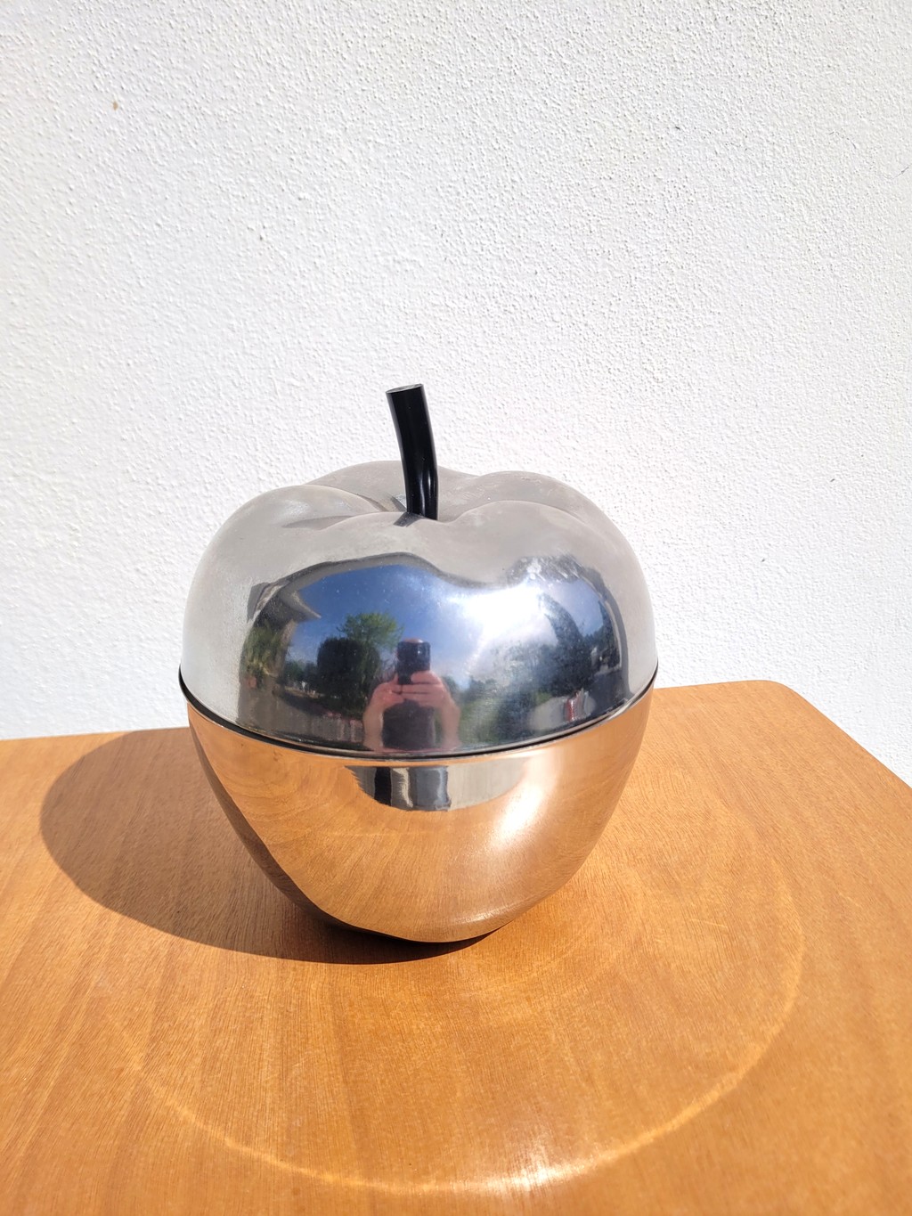 Pomme à glaçons métal chromé vintage 02