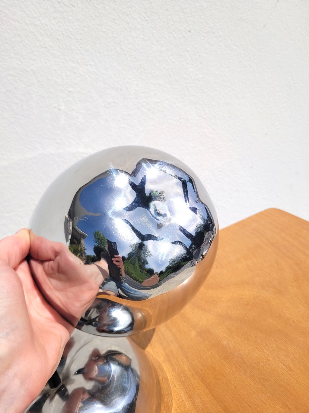 Pomme à glaçons métal chromé vintage 06