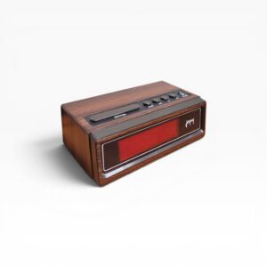 Réveil digital Japy vintage aspect bois 01