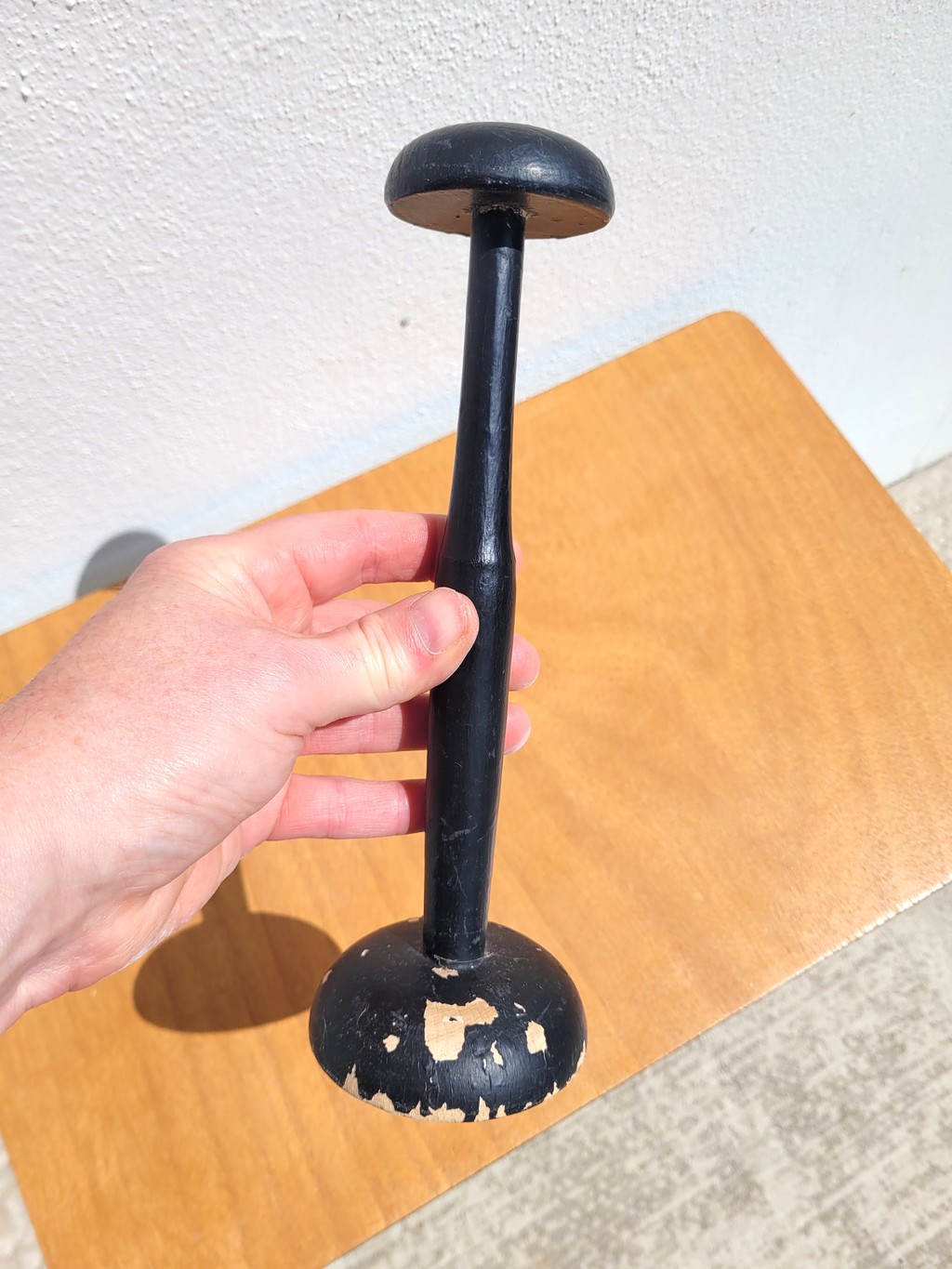 X2 Porte chapeau en bois tourné noir 2 05