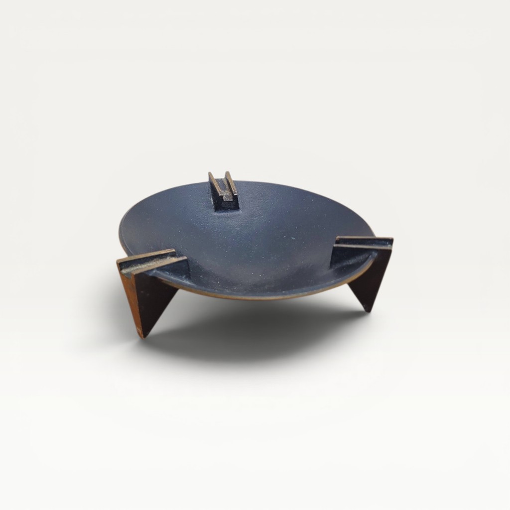 Cendrier moderniste en bronze Jacques Lauterbach 1970 07