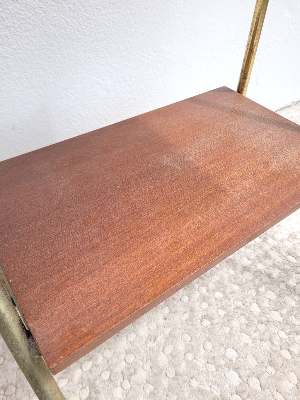 Chevet porte téléphone vintage bois et métal 06