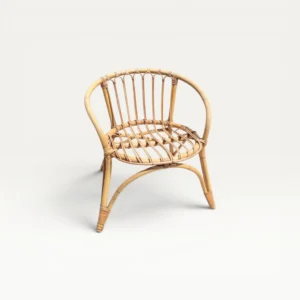 Petit fauteuil enfant en rotin vintage 06