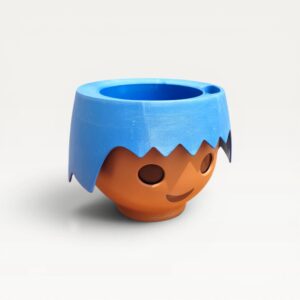 Cache pot Lechuza OJO Playmobil bleu 07