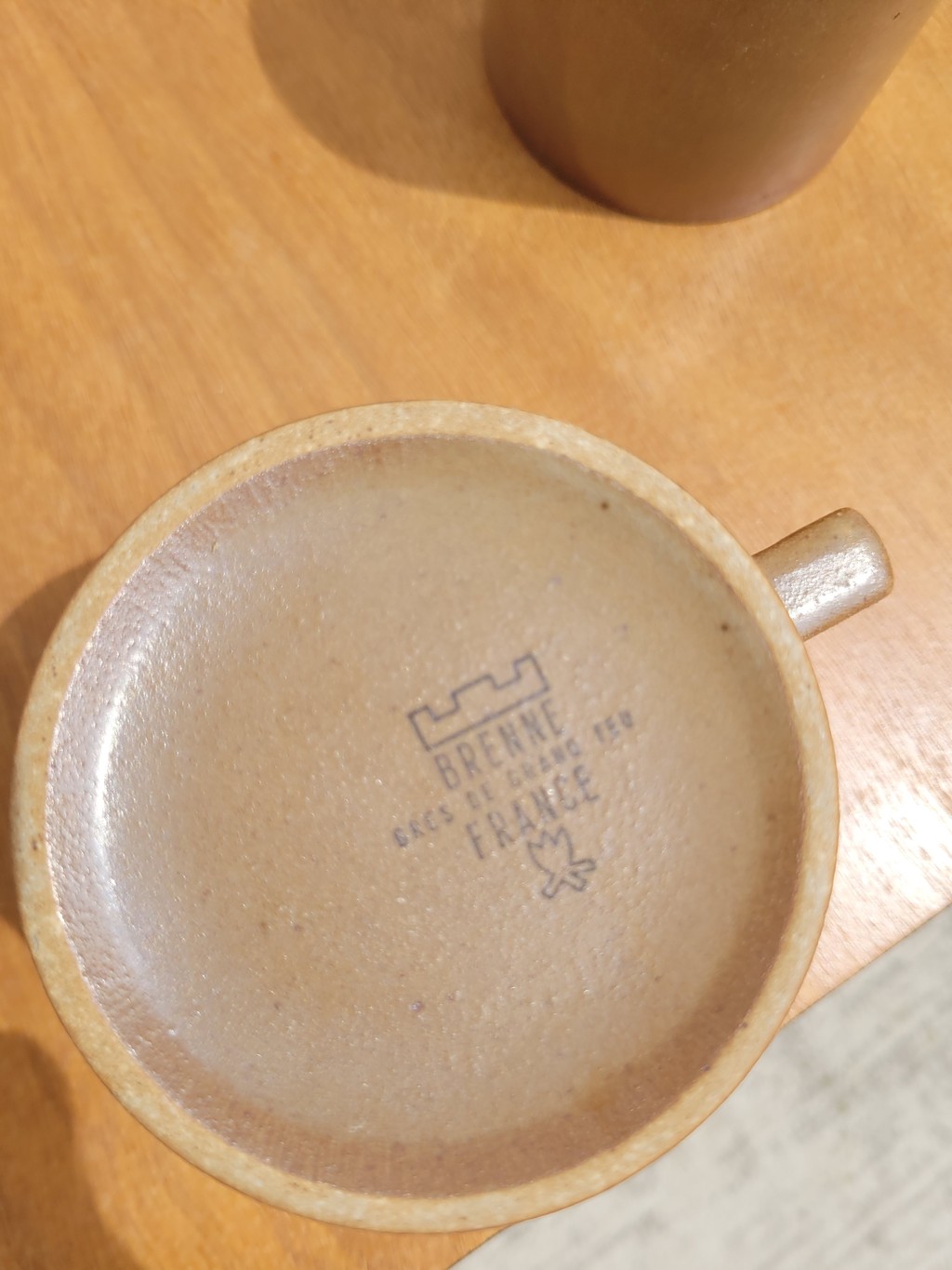 Lot de 2 tasses en grès de Brenne 70s 05
