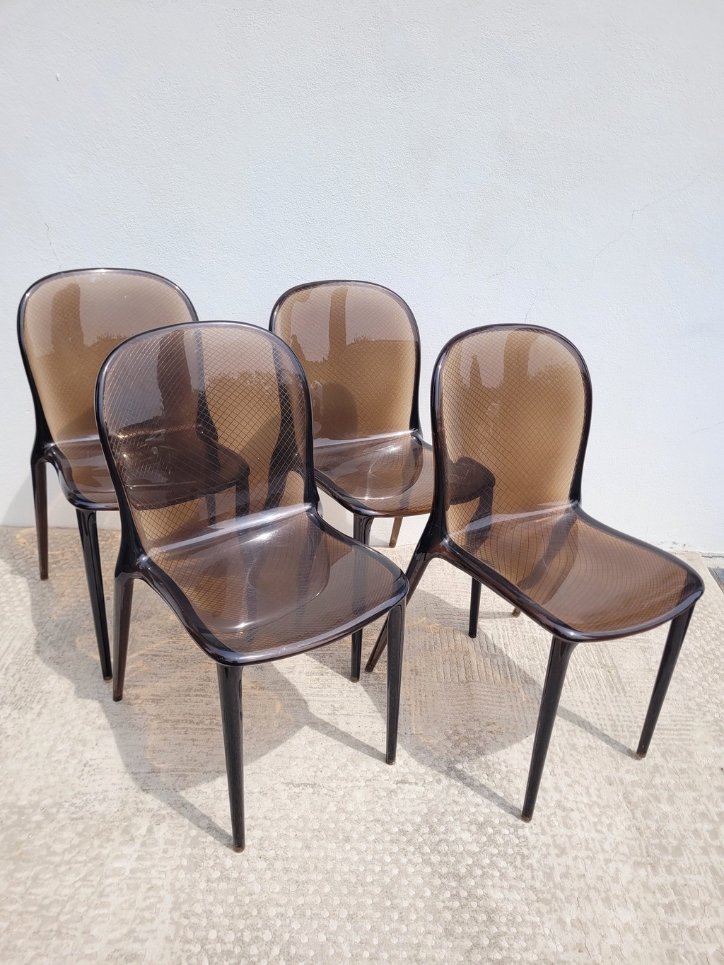 Lot de 4 chaises Thalya Kartell par Patrick Jouin 01