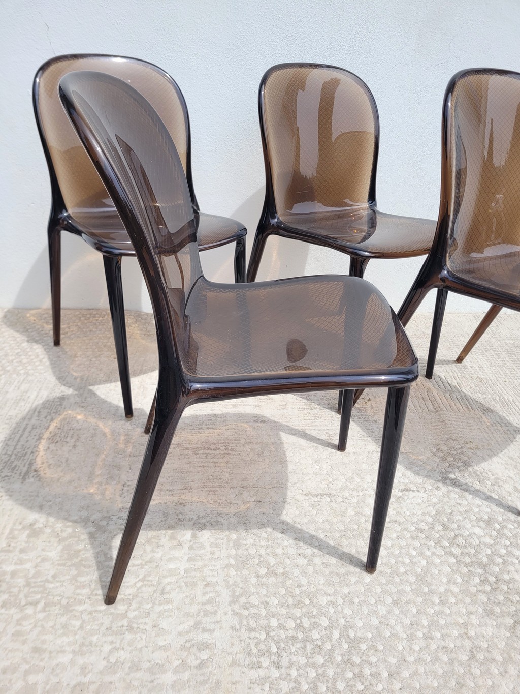 Lot de 4 chaises Thalya Kartell par Patrick Jouin 02