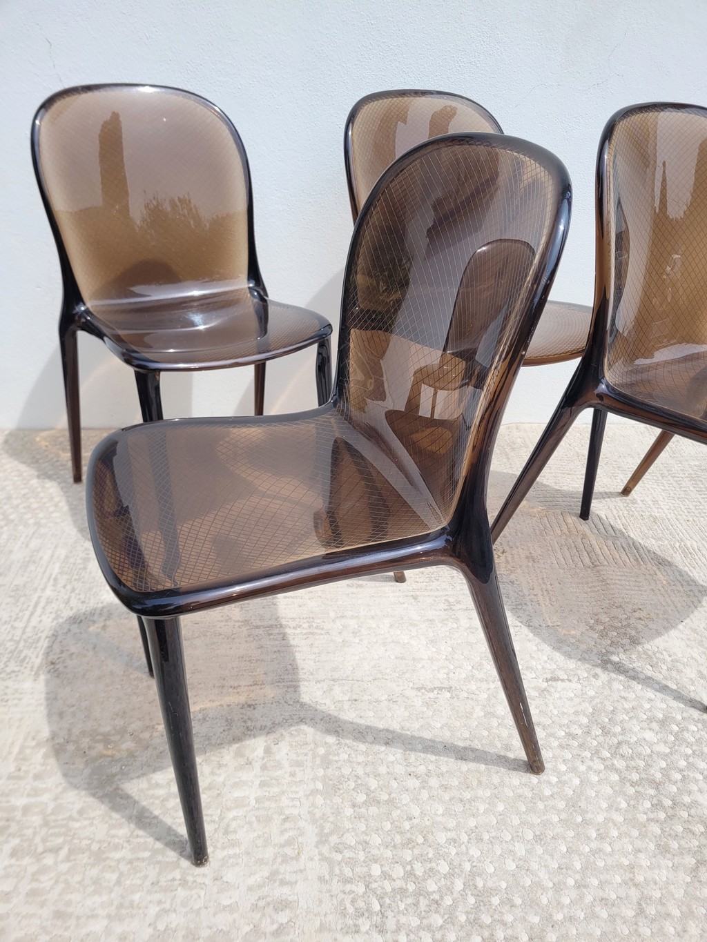 Lot de 4 chaises Thalya Kartell par Patrick Jouin 03