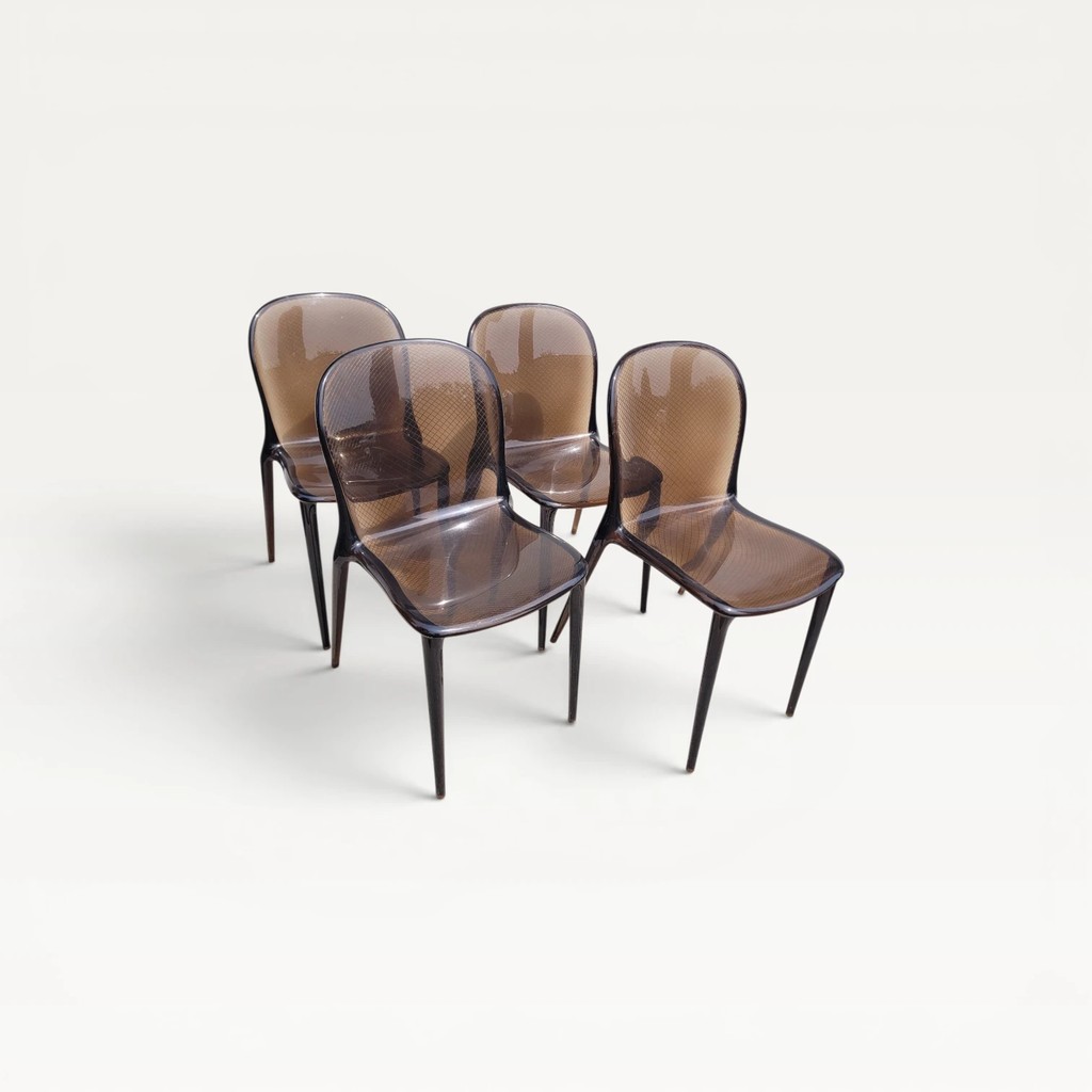Lot de 4 chaises Thalya Kartell par Patrick Jouin