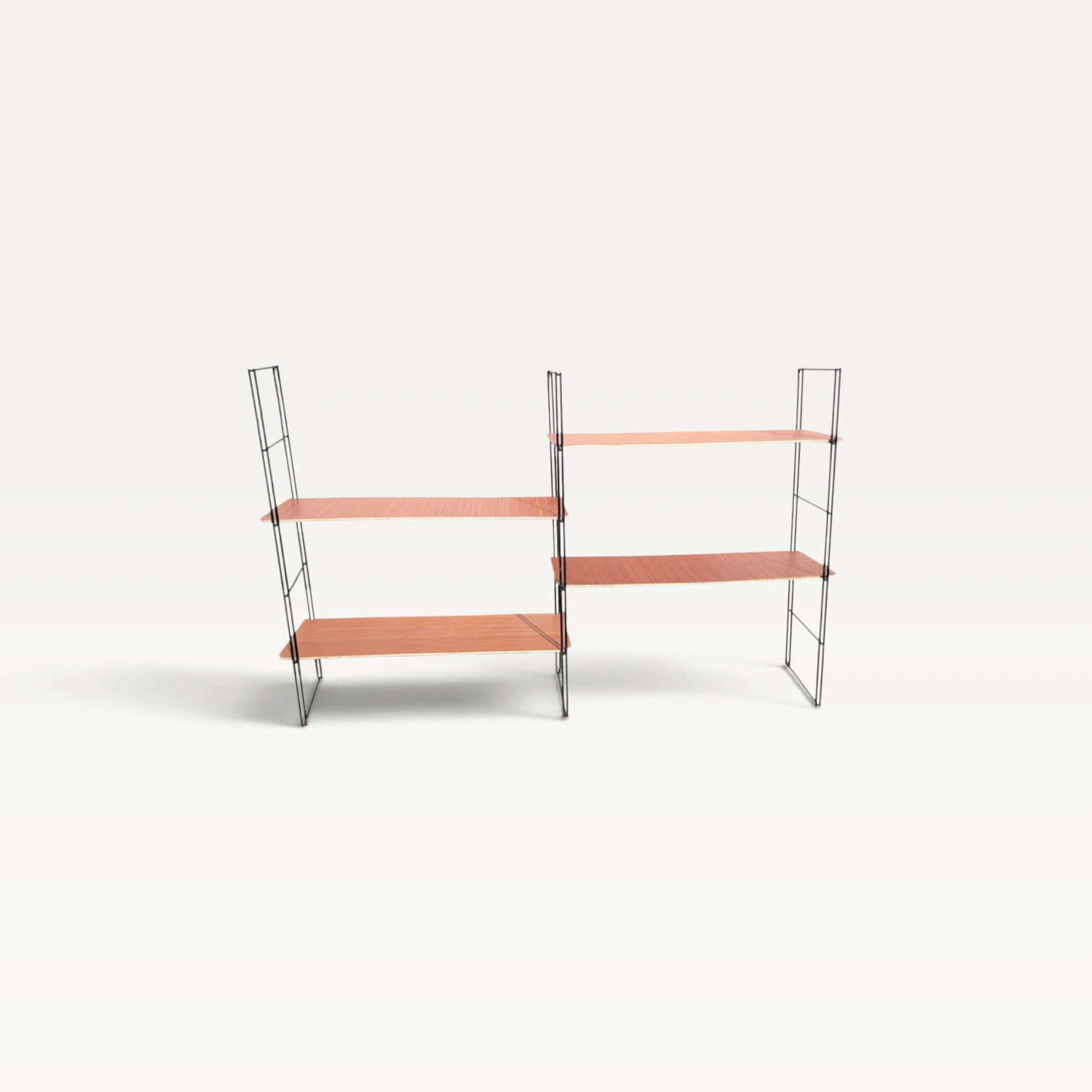 Étagère murale double modulable type String – Années 60