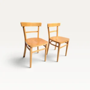 Paire de chaises bistrot en hêtre clair 07