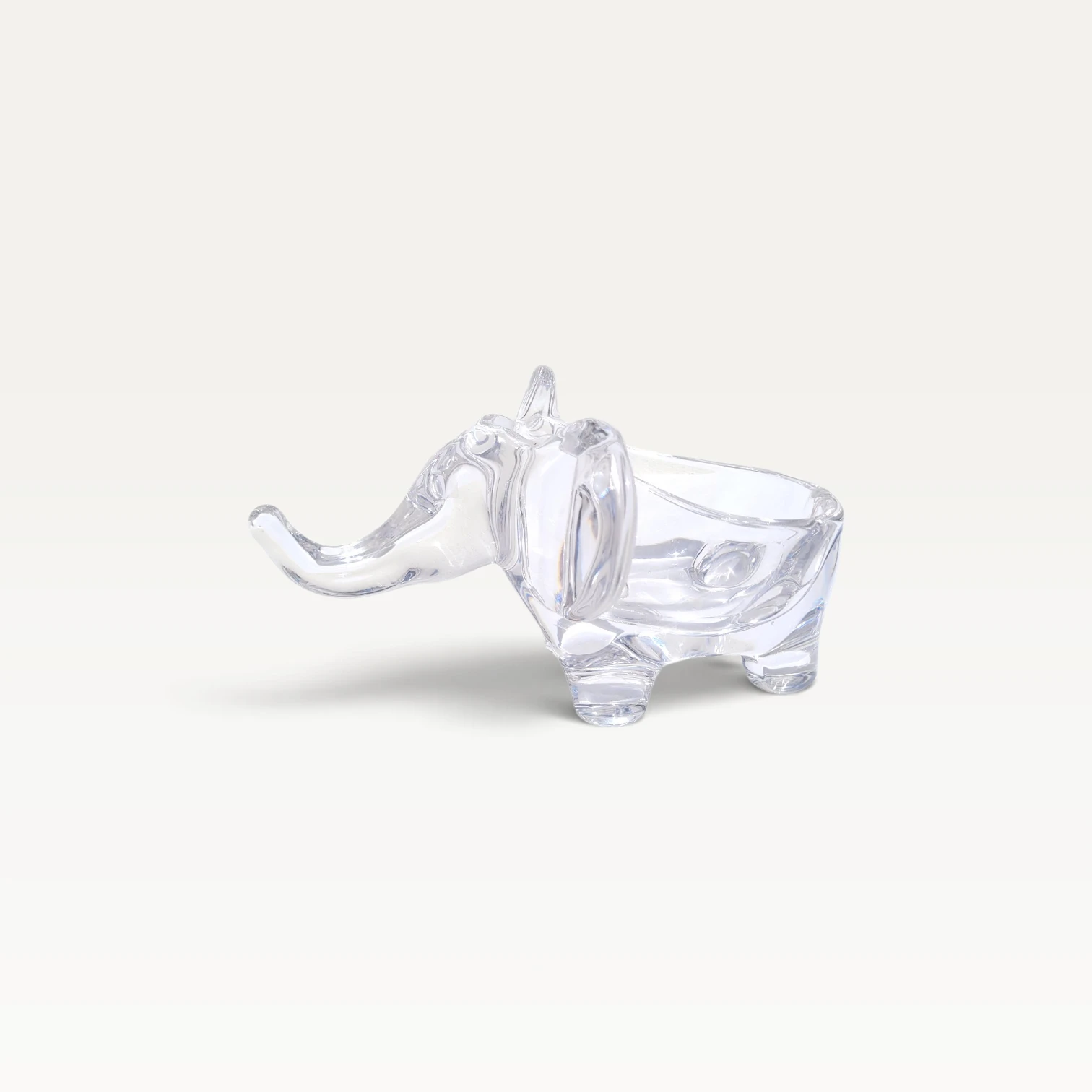 Vide-poche éléphant en cristal de Vannes  Années 60/70