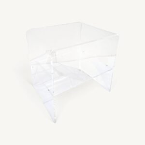 Table d’appoint vintage en plexiglas transparent années 70 01