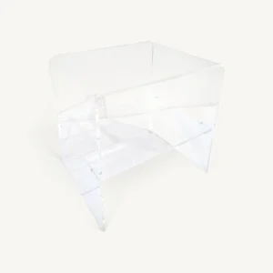 Table d’appoint vintage en plexiglas transparent années 70 01