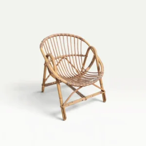 fauteuil enfant corbeille en rotin vintage annees 60 70 06
